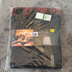 Cuddl Duds Black and Plaid Pajama Set
